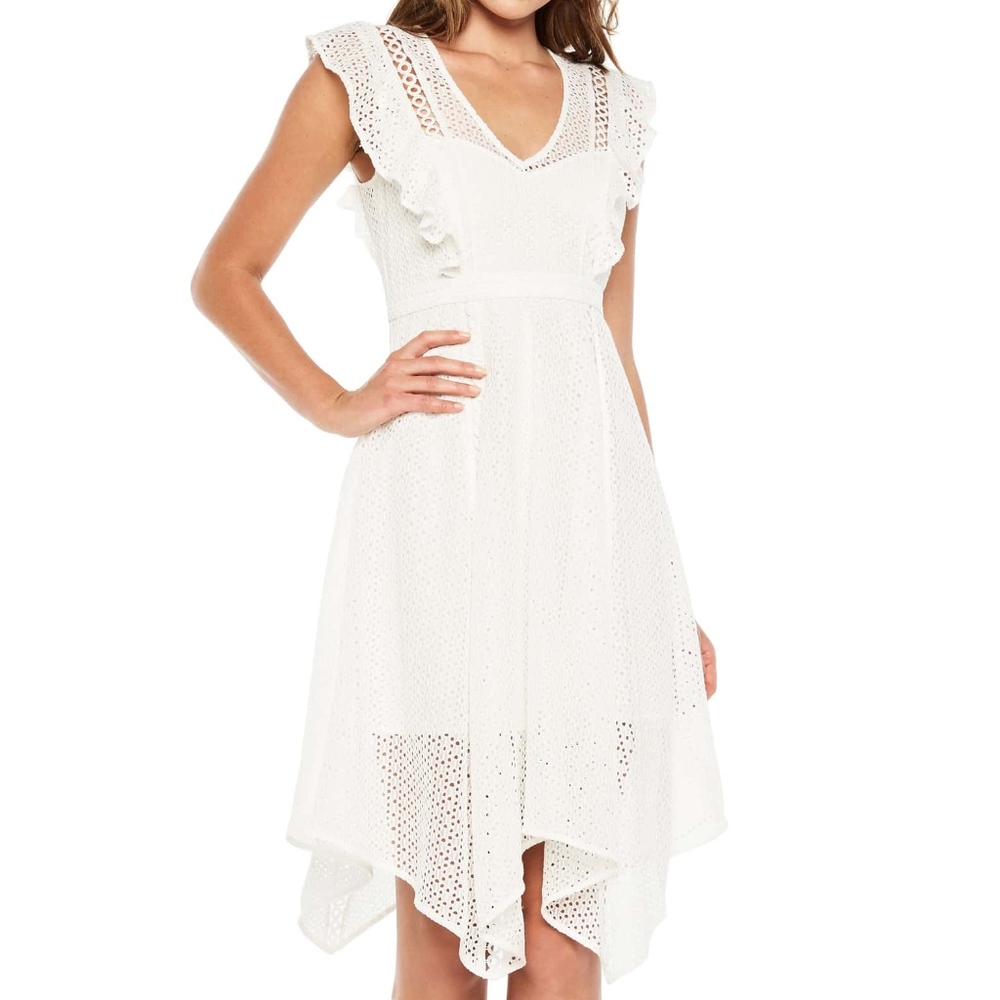 Nordstrom Bardot Elias Dress White Size 6 Small